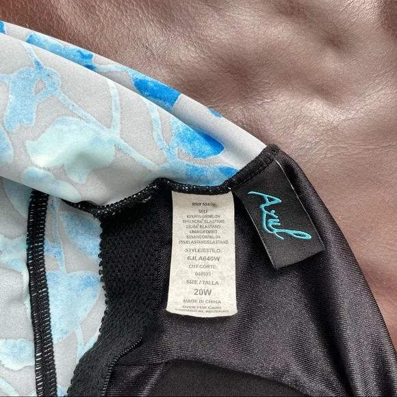 Azul by Maxine of Hollywood Empire Waist Swim Dress - 20W - Picture 3 of 3